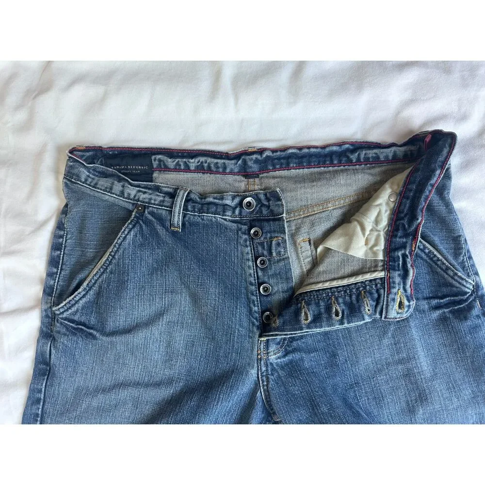 Banana Republic Men's Utility Jeans 35x32 Medium Wash Straight Fit